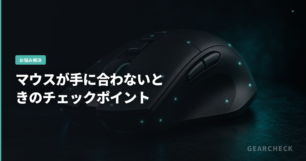 マウスが手に合わないときのチェックポイント